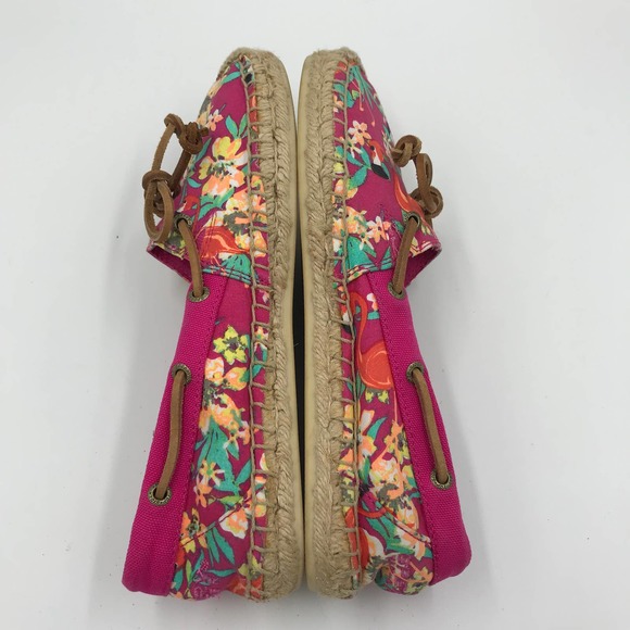Sperry Top Sider Katama Slip On Flat Espadrille Pink Floral Size 6M - Picture 10 of 12